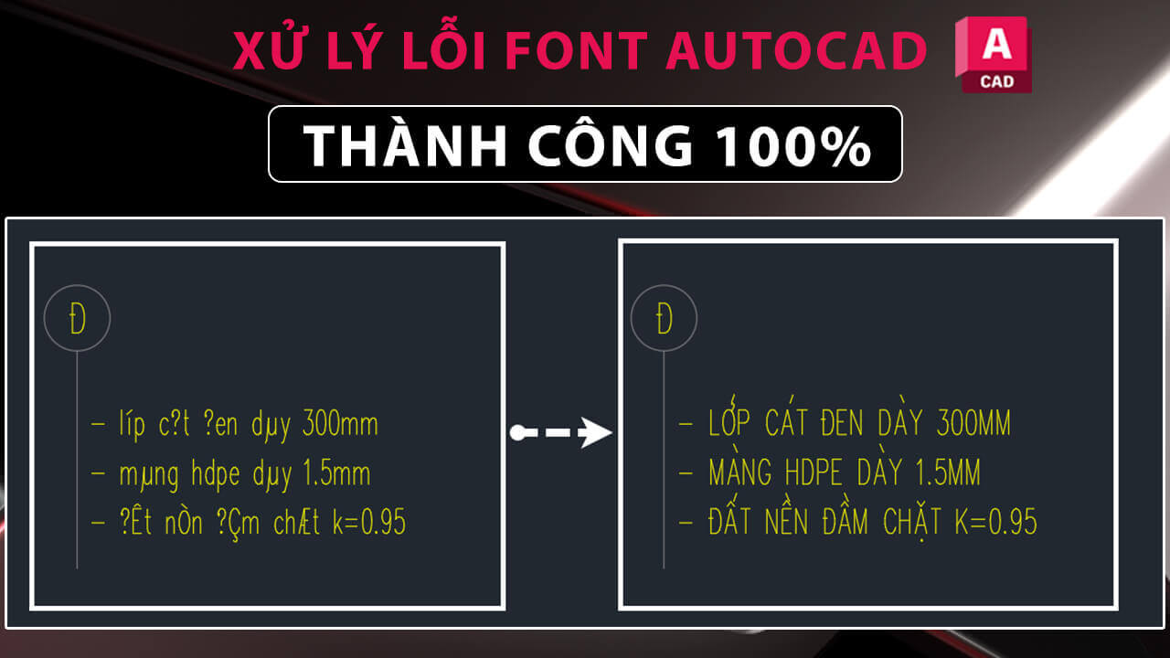 Xủ Lý Lỗi Font AutoCad