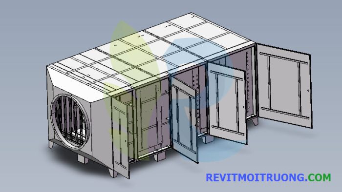 Model 3D thiết bị xử lý khí thải