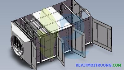 Model 3D thiết bị xử lý khí thải