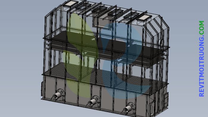 Model 3D thiết bị xử lý khí thải