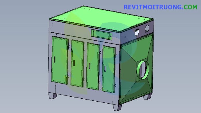 Model 3D thiết bị xử lý khí thải