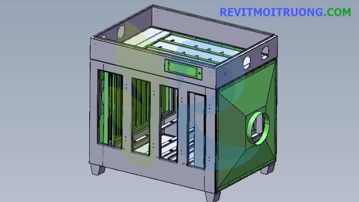 Model 3D thiết bị xử lý khí thải