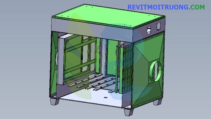 Model 3D thiết bị xử lý khí thải