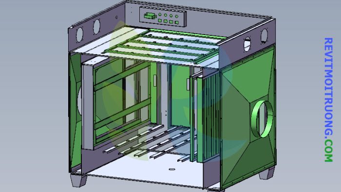 Model 3D thiết bị xử lý khí thải